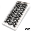10 Pairs of Luxurious Wispy Mink False Lashes Reusable 10 Pairs of Luxurious Wispy Mink False Lashes Reusable