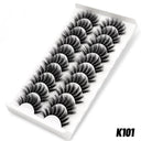 10 Pairs of Luxurious Wispy Mink False Lashes Reusable 10 Pairs of Luxurious Wispy Mink False Lashes Reusable