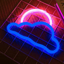 Two Sided LED Neon Light Night Game Pad Fire Moon Star Sign Two Sided LED Neon Light Night Game Pad Fire Moon Star Sign