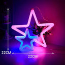 Two Sided LED Neon Light Night Game Pad Fire Moon Star Sign Two Sided LED Neon Light Night Game Pad Fire Moon Star Sign