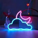 Two Sided LED Neon Light Night Game Pad Fire Moon Star Sign Two Sided LED Neon Light Night Game Pad Fire Moon Star Sign