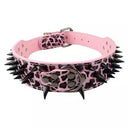 Spiked Leather Dog Collar Stylish Accessory for Trendsetting Pets Spiked Leather Dog Collar Stylish Accessory for Trendsetting Pets