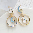 2023 Korean New Light Luxury Zircon Moon Star Earrings 2023 Korean New Light Luxury Zircon Moon Star Earrings