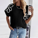 2024 Summer New Arrival Short Sleeve Knitting Sweater Female 2024 Summer New Arrival Short Sleeve Knitting Sweater Female