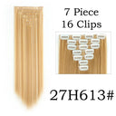 Hair Extensions: 24 Inch Blonde Black Clip-in Hair Extensions: 24 Inch Blonde Black Clip-in