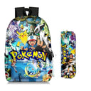 2PC/3PC-Set Pikachu Pokemon Backpack for School Kids 2PC/3PC-Set Pikachu Pokemon Backpack for School Kids