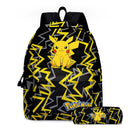 2PC/3PC-Set Pikachu Pokemon Backpack for School Kids 2PC/3PC-Set Pikachu Pokemon Backpack for School Kids