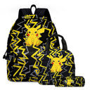 2PC/3PC-Set Pikachu Pokemon Backpack for School Kids 2PC/3PC-Set Pikachu Pokemon Backpack for School Kids