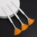 Three Piece Facial Brush Set For Soft Makeup Application Three Piece Facial Brush Set For Soft Makeup Application