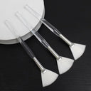 Three Piece Facial Brush Set For Soft Makeup Application Three Piece Facial Brush Set For Soft Makeup Application
