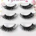 3D Mink Lashes - Natural Black Reusable Eyelashes Set Pack 3D Mink Lashes - Natural Black Reusable Eyelashes Set Pack