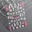 5D Christmas Nail Art Stickers for Festive Manicures 5D Christmas Nail Art Stickers for Festive Manicures