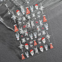 5D Christmas Nail Art Stickers for Festive Manicures 5D Christmas Nail Art Stickers for Festive Manicures