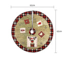 Charming Elk and Santa Christmas Tree Skirt for Decor Charming Elk and Santa Christmas Tree Skirt for Decor