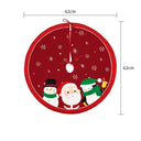 Charming Elk and Santa Christmas Tree Skirt for Decor Charming Elk and Santa Christmas Tree Skirt for Decor