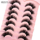 7 Pairs of Wispy Mink Eyelashes - Cat Eye Multi-Pack Set 7 Pairs of Wispy Mink Eyelashes - Cat Eye Multi-Pack Set