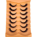 7 Pairs of Wispy Mink Eyelashes - Cat Eye Multi-Pack Set 7 Pairs of Wispy Mink Eyelashes - Cat Eye Multi-Pack Set