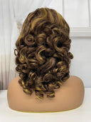 Short Bouncy Curly Human Hair Wig 13x4 Lace Frontal Short Bouncy Curly Human Hair Wig 13x4 Lace Frontal