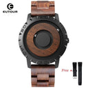 Magnetic Wooden Quartz Watch: Stylish Interactive Time Magnetic Wooden Quartz Watch: Stylish Interactive Time