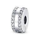 Daisy Sterling Silver Clip Charms with Authentic CZ Detailing Daisy Sterling Silver Clip Charms with Authentic CZ Detailing