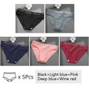 Five Pack Cotton Panties Set Stylish Low Waist Briefs Women Five Pack Cotton Panties Set Stylish Low Waist Briefs Women