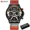 CURREN Men's Military Leather Chronograph Watch Stylish Timepiece CURREN Men's Military Leather Chronograph Watch Stylish Timepiece