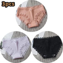 Soft Cotton Lace Panties Set Comfortable Lingerie Trio Soft Cotton Lace Panties Set Comfortable Lingerie Trio