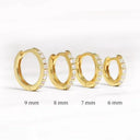 Sterling Silver Hoop Earrings Zircon Chic Circle Design Sterling Silver Hoop Earrings Zircon Chic Circle Design