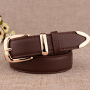 Elegant Gold Buckle Leather Belt for Stylish Women Accessory Elegant Gold Buckle Leather Belt for Stylish Women Accessory