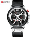 CURREN Men's Military Leather Chronograph Watch Stylish Timepiece CURREN Men's Military Leather Chronograph Watch Stylish Timepiece