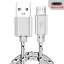 High-Speed Nylon Braided Micro USB Cable Fast Charge Sync High-Speed Nylon Braided Micro USB Cable Fast Charge Sync