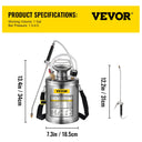 VEVOR Stainless Steel Hand Pump Sprayer for Garden Use VEVOR Stainless Steel Hand Pump Sprayer for Garden Use