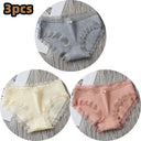 Soft Cotton Lace Panties Set Comfortable Lingerie Trio Soft Cotton Lace Panties Set Comfortable Lingerie Trio