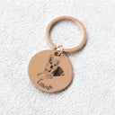 Personalized Stainless Steel Pet Photo Necklace and Keychain Personalized Stainless Steel Pet Photo Necklace and Keychain
