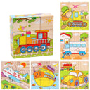 Wooden Blocks Puzzle Game: Animal Fruit Traffic Theme Toy Wooden Blocks Puzzle Game: Animal Fruit Traffic Theme Toy
