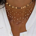 Boho Multi Element Crystal Layered Necklace for Women Boho Multi Element Crystal Layered Necklace for Women