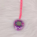 Y2K Electronic Pet Game Pendant Necklace with Rainbow Charms Y2K Electronic Pet Game Pendant Necklace with Rainbow Charms