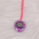 Y2K Electronic Pet Game Pendant Necklace With Rainbow Charms Y2K Electronic Pet Game Pendant Necklace With Rainbow Charms