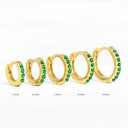Sterling Silver Hoop Earrings Zircon Chic Circle Design Sterling Silver Hoop Earrings Zircon Chic Circle Design