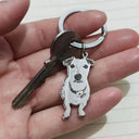 Personalized Stainless Steel Pet Photo Necklace and Keychain Personalized Stainless Steel Pet Photo Necklace and Keychain