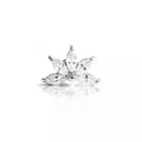 Moon Stud Earring Sterling Silver Jewelry With Zircon Glam Moon Stud Earring Sterling Silver Jewelry With Zircon Glam