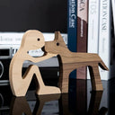 Personalized Hand Carved Dog Family Figurine For Pet Lovers Personalized Hand Carved Dog Family Figurine For Pet Lovers