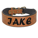 Personalized Leather Dog Collar Free Print Name for Dogs Personalized Leather Dog Collar Free Print Name for Dogs