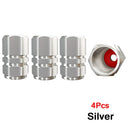 AUTCOAT Aluminum Alloy Tire Valve Caps for Cars and Motorcycles AUTCOAT Aluminum Alloy Tire Valve Caps for Cars and Motorcycles