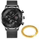 Elegant Stainless Steel Mesh Bracelet Watch for Gentlemen Elegant Stainless Steel Mesh Bracelet Watch for Gentlemen