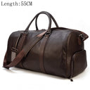 Big Capacity Genuine Leather Travel Bag For Men Women Stylish Big Capacity Genuine Leather Travel Bag For Men Women Stylish