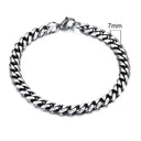 Chunky Stainless Steel Curb Chain Bracelet Men's Jewelry Chunky Stainless Steel Curb Chain Bracelet Men's Jewelry