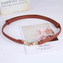 Adjustable Gold Buckle Waist Belt Skinny Accessory For Women Adjustable Gold Buckle Waist Belt Skinny Accessory For Women