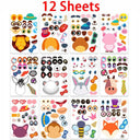 Children's Animal Puzzle Sticker Game for Fun Learning Experience Children's Animal Puzzle Sticker Game for Fun Learning Experience