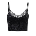 Gothic Cross Print Lace Trim Crop Top Edgy Corset Tank Gothic Cross Print Lace Trim Crop Top Edgy Corset Tank